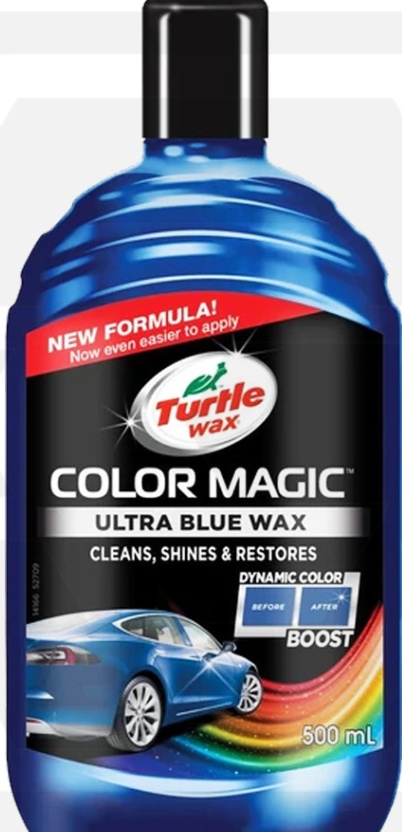 Turtle Wax Color Magic Car Paintwork Polish Restores Scratches Faded 500ml Blue