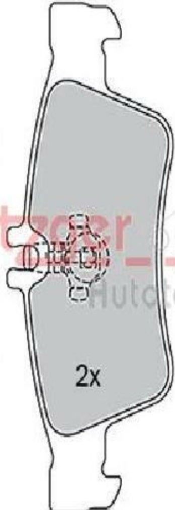Original METZGER Brake Pad Set Disc Brake 1170049 for Mercedes-Benz