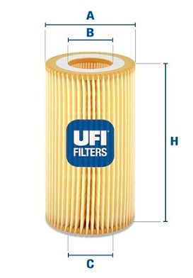 25.003.00 UFI FILTRO OLIO PER OPEL ASTRA G 02-