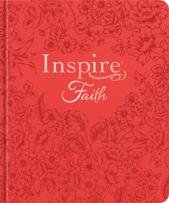 Inspire Faith Bible NLT (Hardcover Leatherlike, Coral Blooms,... - 9781496466068