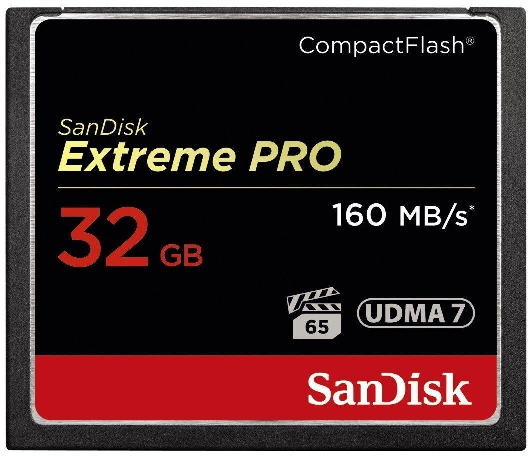 Sandisk Extreme Pro 32 Gb Compactflash 160 Mb/S Read 150 Mb/S Write