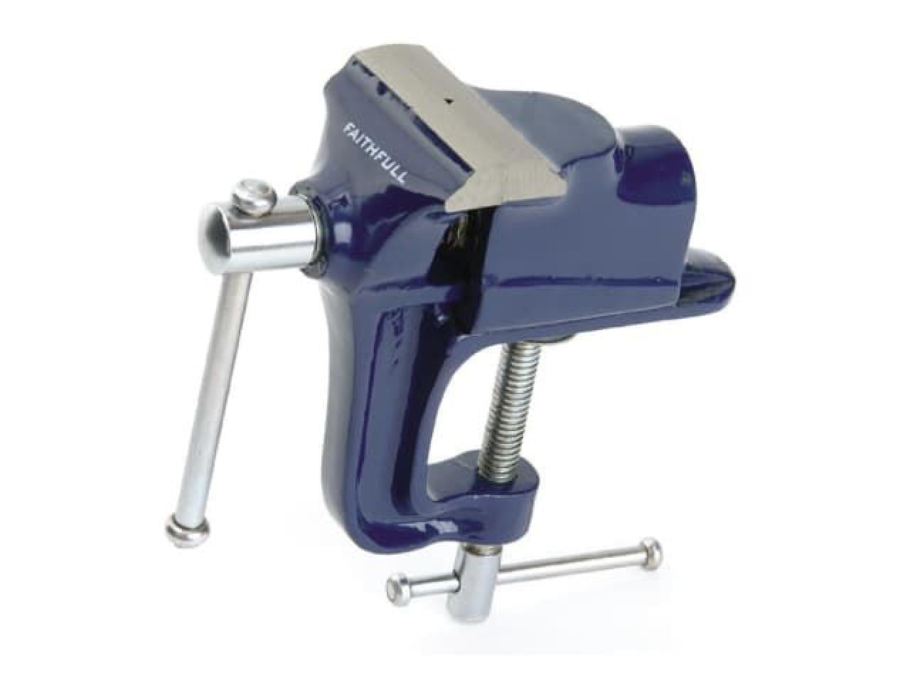 HOBBY VICE 60mm (2.1/2"") PORTABLE WITH INTEGRATED BENCH CLAMP, FAITHFULL FAIV60