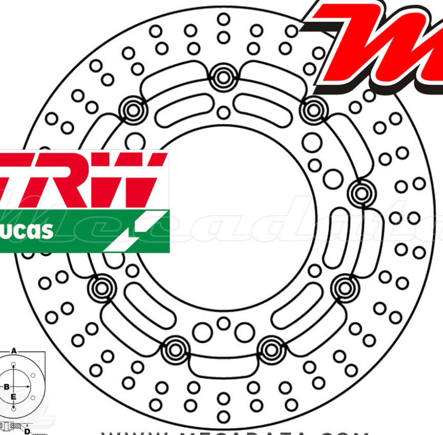 Free Shipping TRW MSW 224 Brake Disc For Motorcycle Parts Accessories