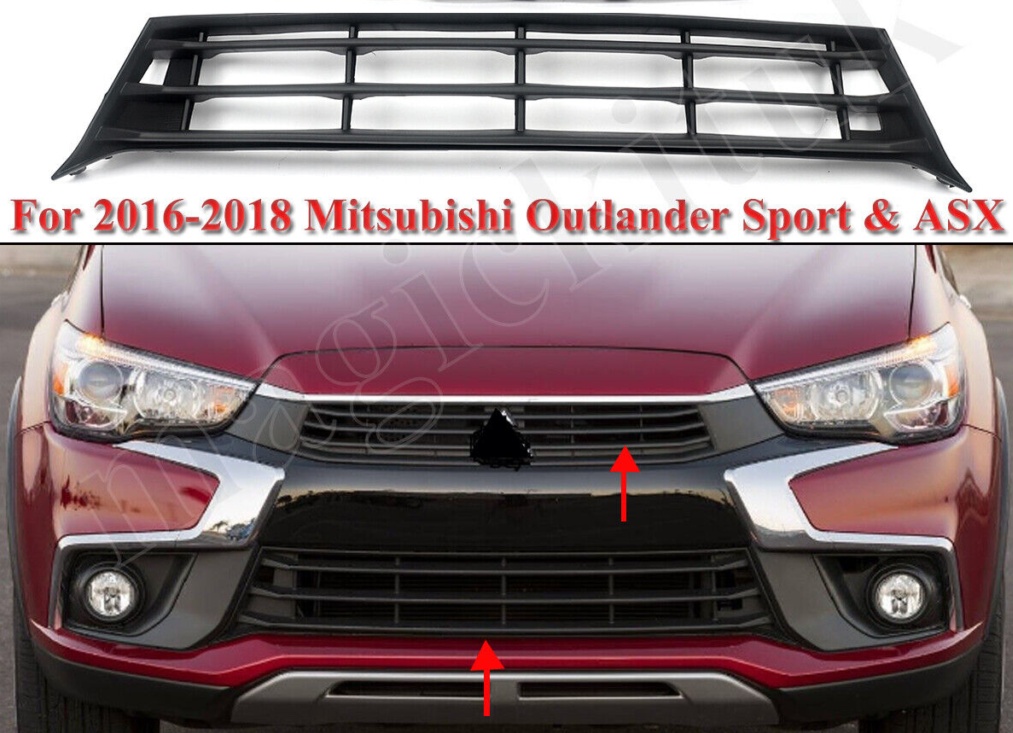 Front Bumper Grilles Upper&Loewr for Mitsubishi Outlander Sport & ASX 2016-2018