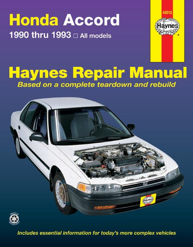 Honda Accord (1990–1993) Haynes Repair Manual (USA) Haynes Paperback