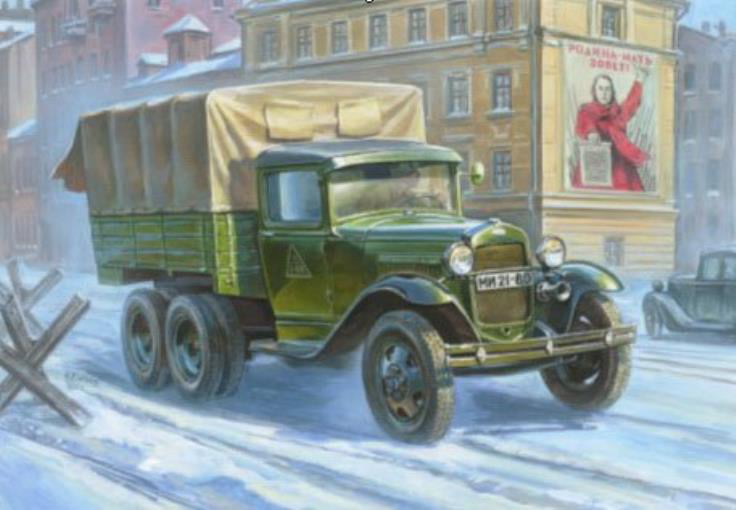Zvezda 3547 - 1/35 WWII Russian Gaz-Aaa Truck - New