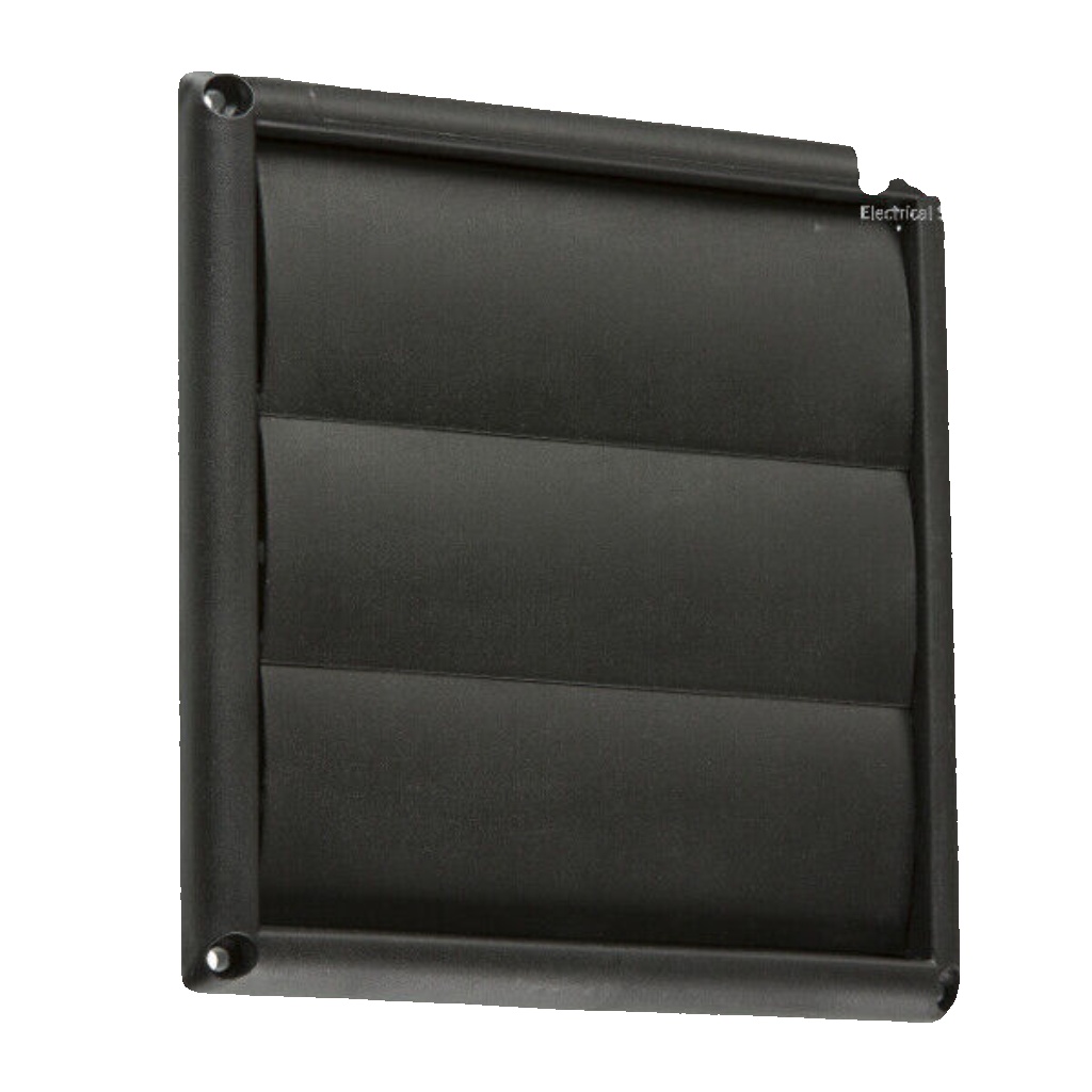 100mm 4 Inch 4"" Extractor Fan External Wall Grill Grille - BLACK GRAVITY  EX007B