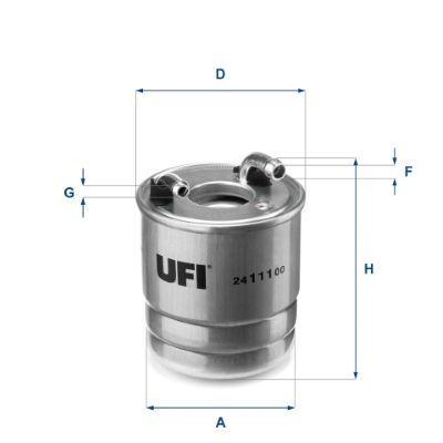 24.111.00 UFI FILTRO CARBURANTE PER MERCEDES CLASSE C 10-