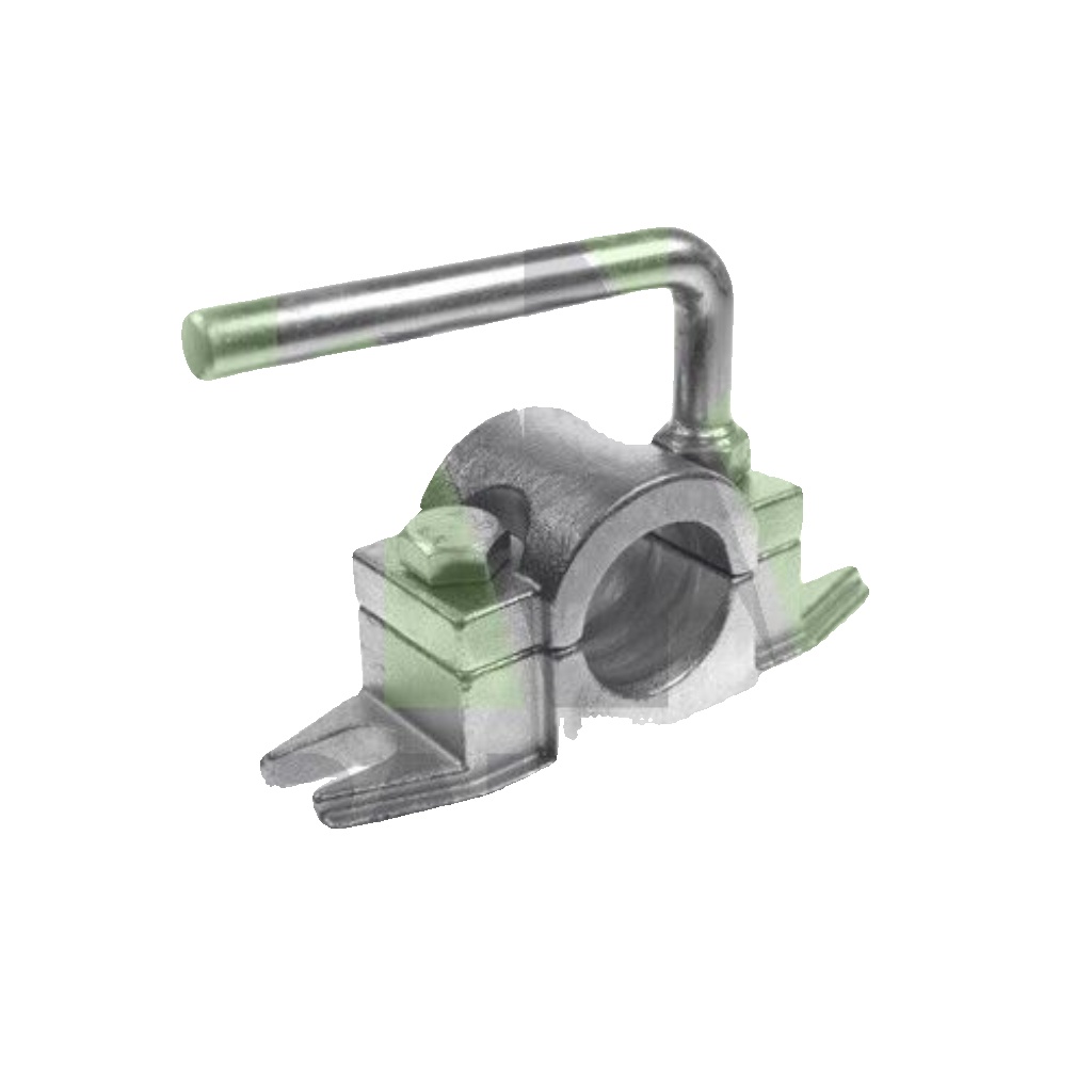 48mm Trailer Jockey Wheel Ribbed Cast Clamp, Heavy Duty, Serrated, Maypole,