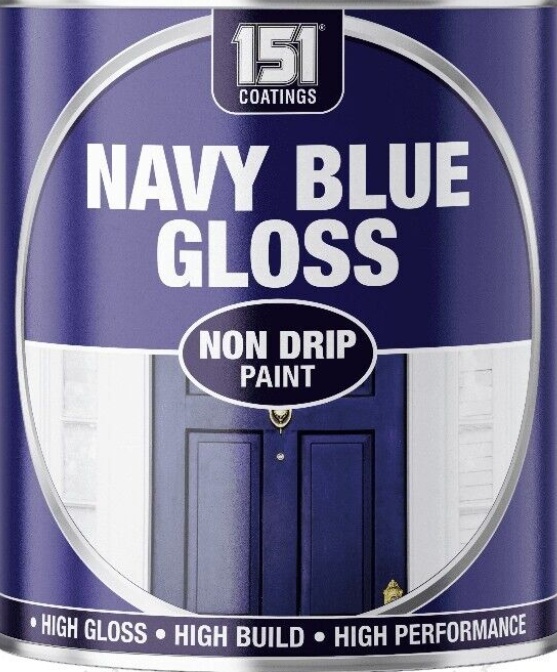 Rackhams Blue 4X Navy Gloss Non-Drip Paint 300Ml - Image 2