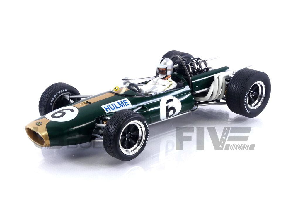 Model Car Group 18609F Brabham BT20 No.6 Formula 1 GP Hulme '66 1:18 Diecast Car