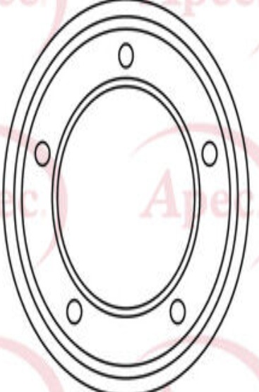 Brake Disc Front Solid Braking 254mm Outer Diameter For Ford Transit APEC DSK620
