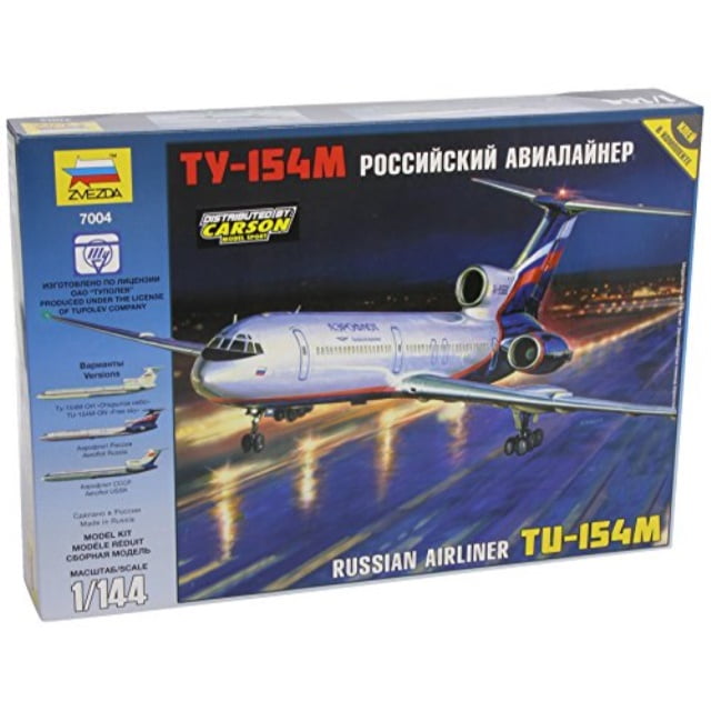 ZVEZDA 7004 Tu-154m Russian Airliner Aircraft Model Kit 1:144