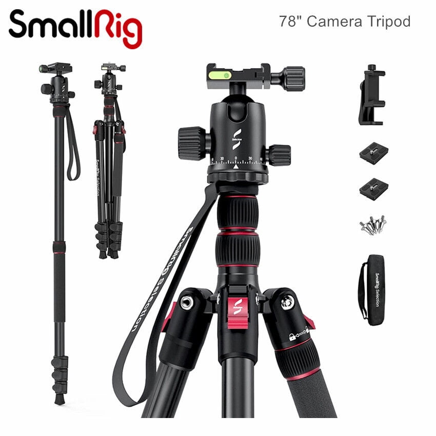 SmallRig Camera Tripod 78"" Aluminum Tripod Ball Head for Camera Stability 15kg