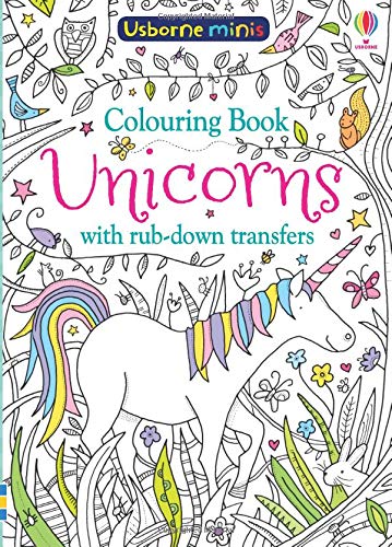 Colouring Book Unicorns with Rub Downs