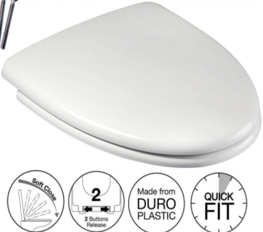 Euroshowers CERALINE V Shape TOP FIX Soft Close Quick Release Toilet Seat