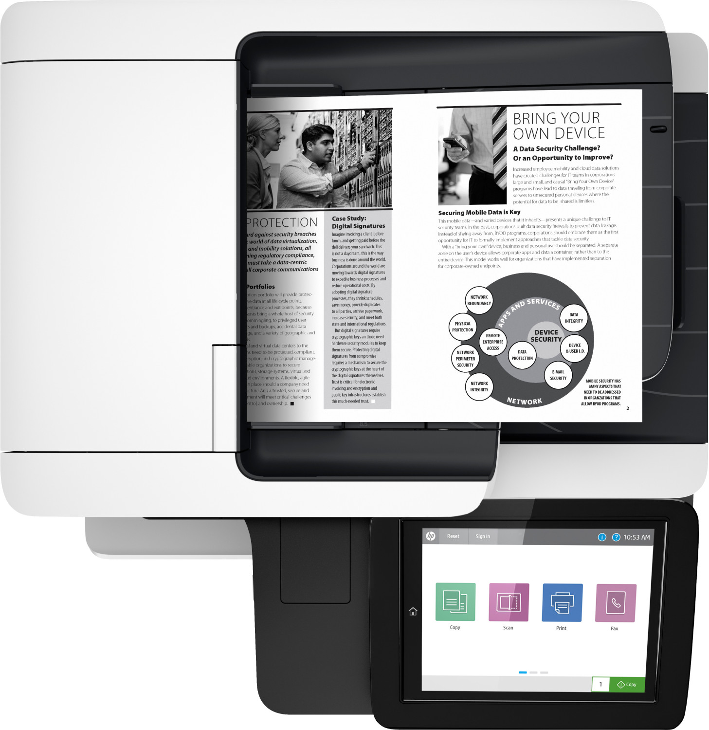 HP LaserJet Enterprise MFP M528dn, Print, copy, scan and optional fax,