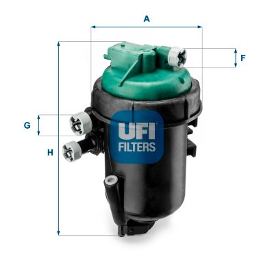 55.173.00 UFI FILTRO CARBURANTE COMPLETO PER FIAT PANDA 1.3D-1.3MJET 04-
