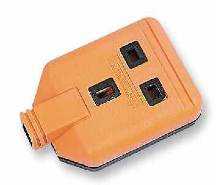 Masterplug Free Mains Socket 13A - Orange - Image 3