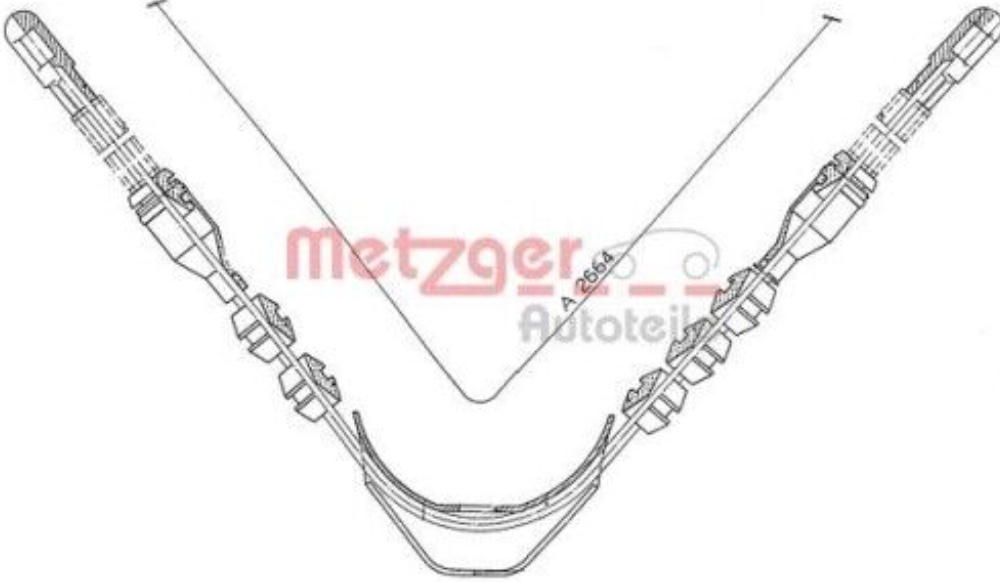 Original METZGER Cable Pull Parking Brake 11.573 for Opel