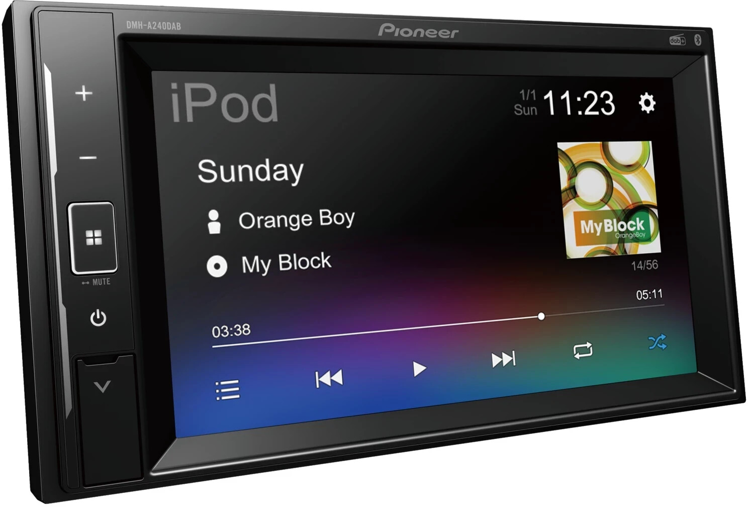 Pioneer DMH-A240DAB 6.2"" Mechless 2-DIN Bluetooth MP3 DAB+ USB Touch Screen - Image 3