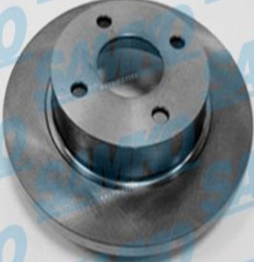 2x Brake disc solid N2661P SAMKO for NISSAN MICRA II