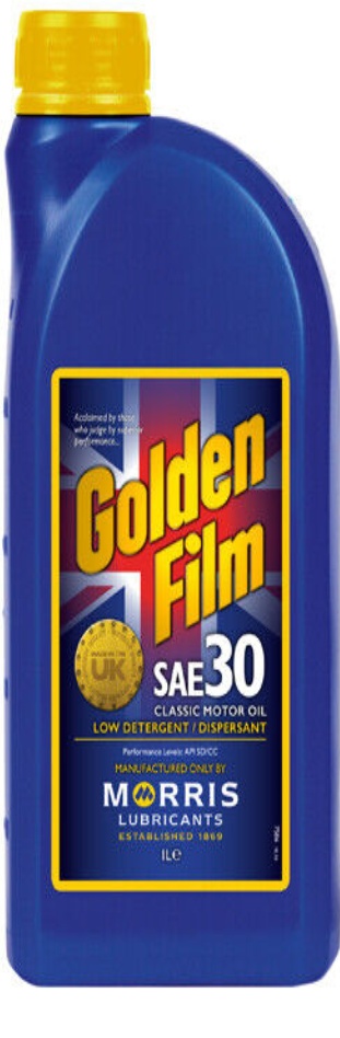 Morris Golden Film SAE 30 Classic Motor Engine Oil - x2 1LTR