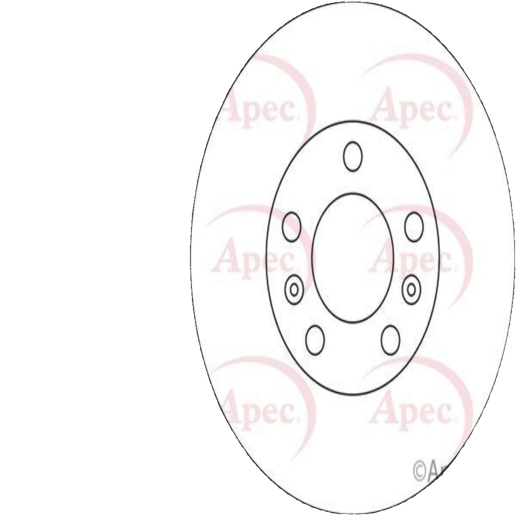 Braking Brake Disc APEC DSK3045 Front Vented Fits Dacia Renault Duster Megane
