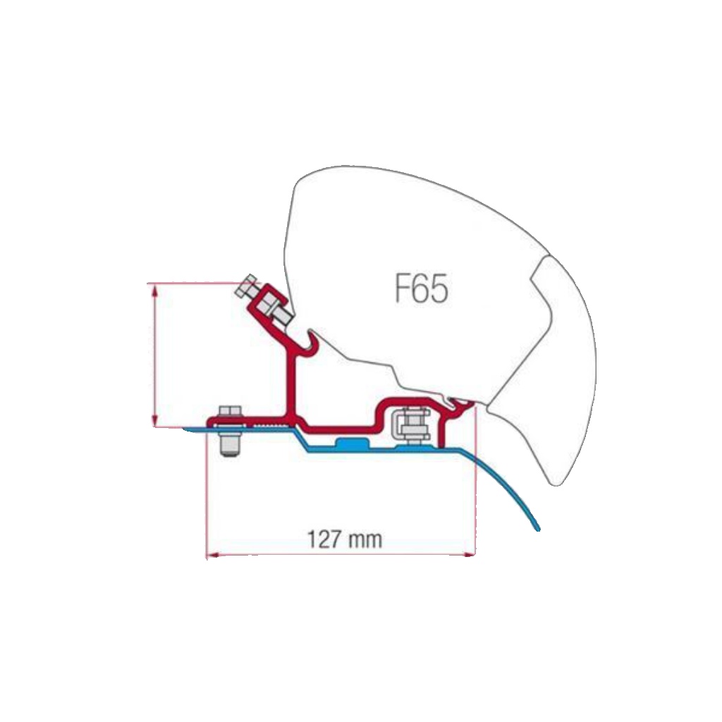 Fiamma F65 / F80 Awning Adapter Kit - Ducato Jumper Boxer H3 After 2006