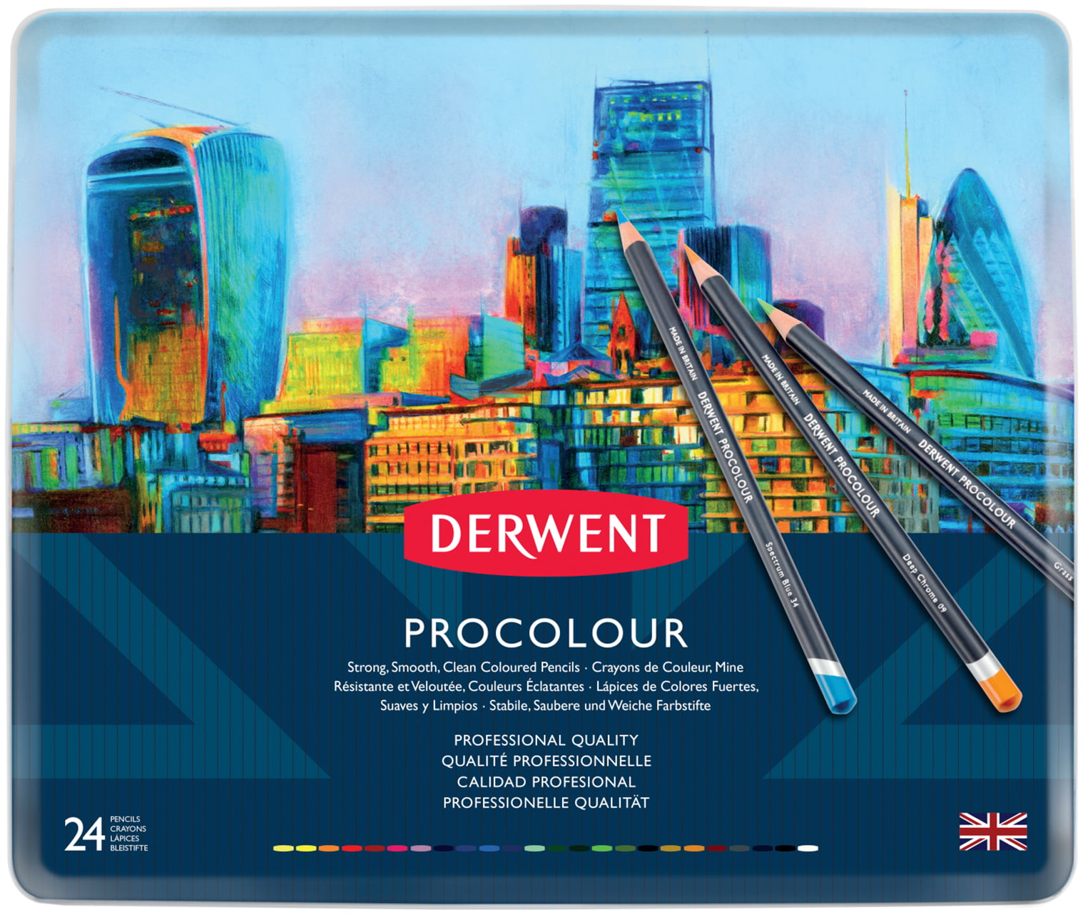 Derwent Procolour Pencil Tin Set Of 12