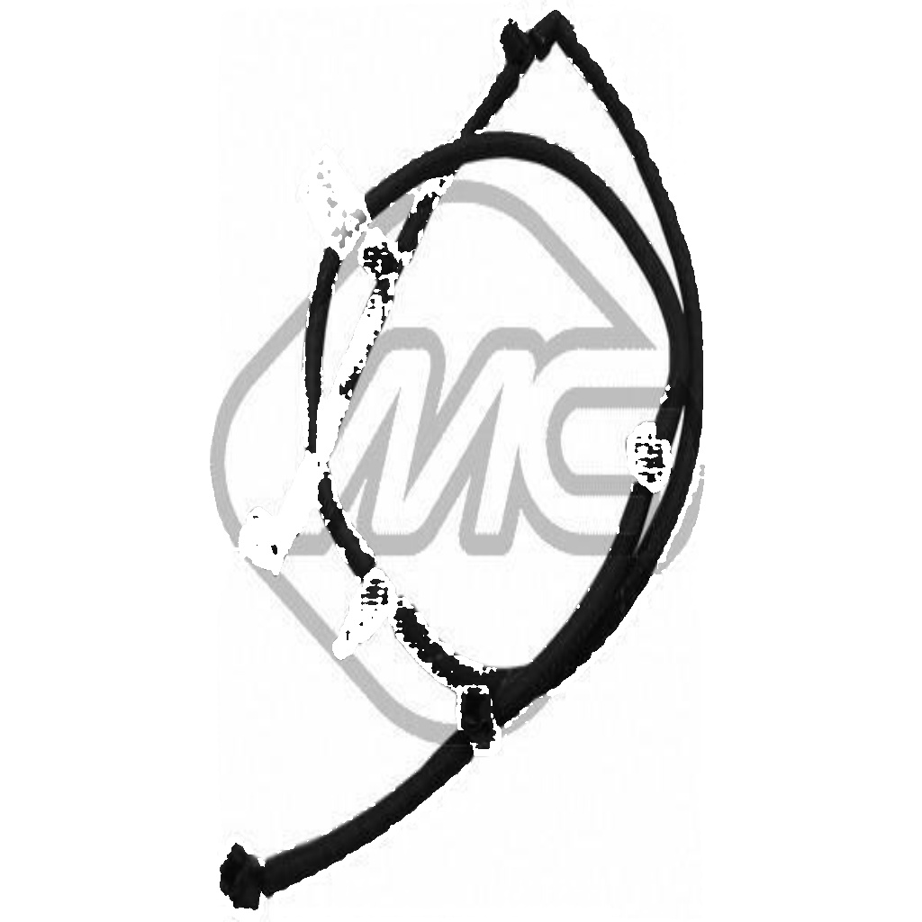 injector overflow hose Common Rail (CR) 33004 Metalcaucho for MERCEDES-BENZ CLS
