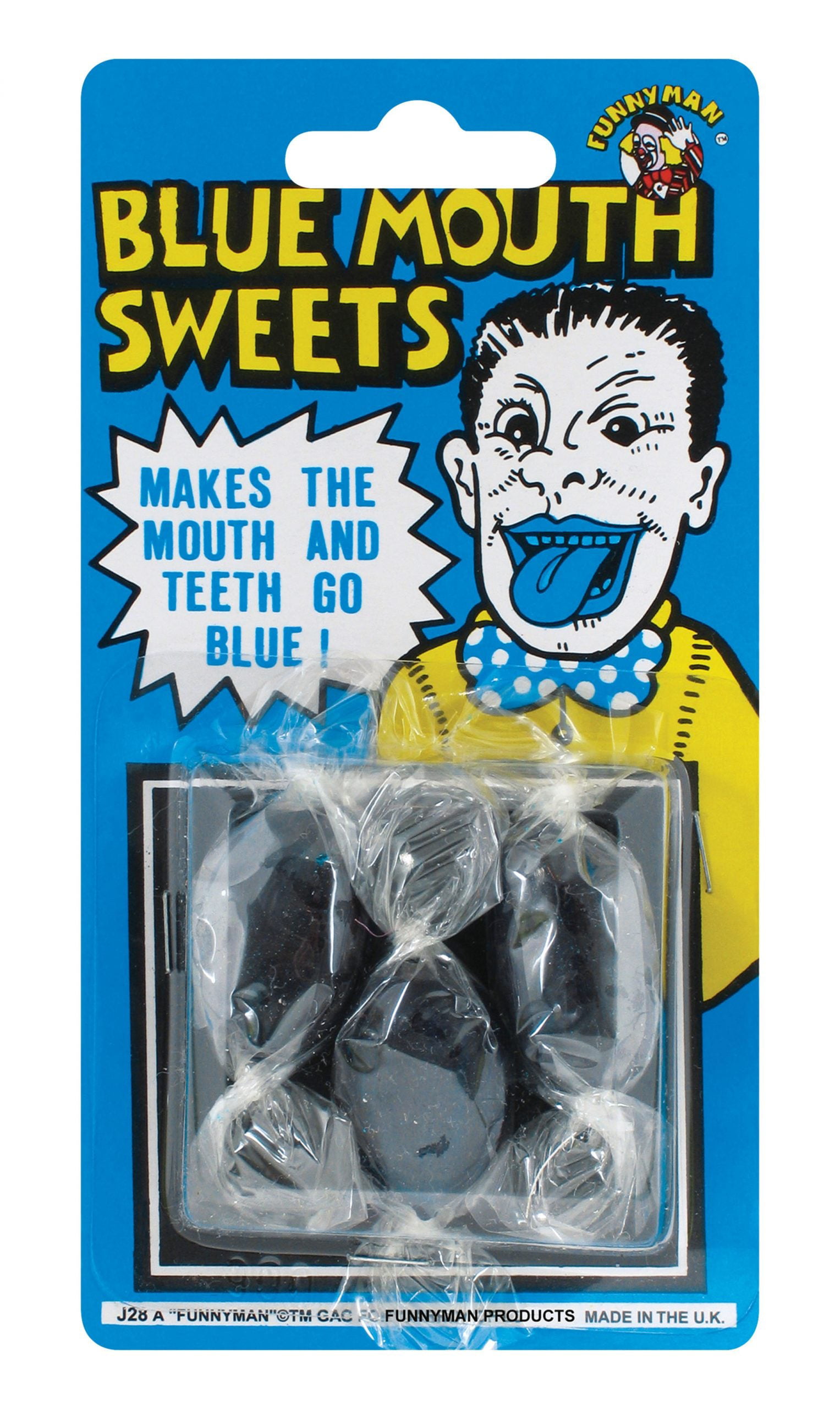 BLUE MOUTH SWEETS~Joke Shop Practical~Retro~Pocket Money Toys~Pranks~Novelties