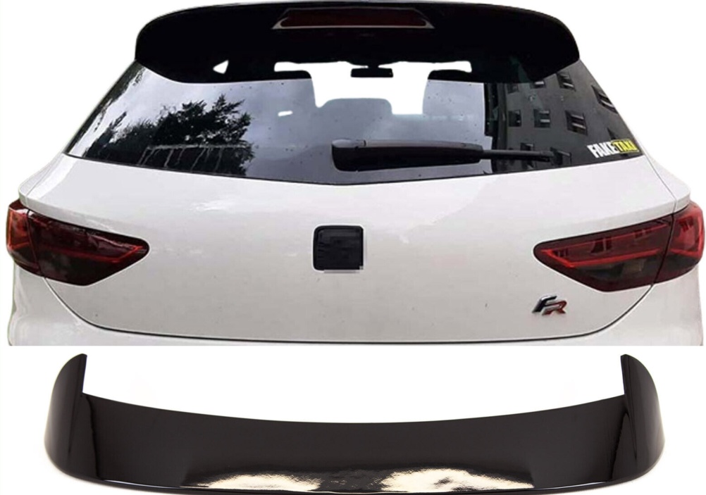 Rear Roof Boot Lip Spoiler Gloss Black Fits Seat Leon MK3 5F 13-