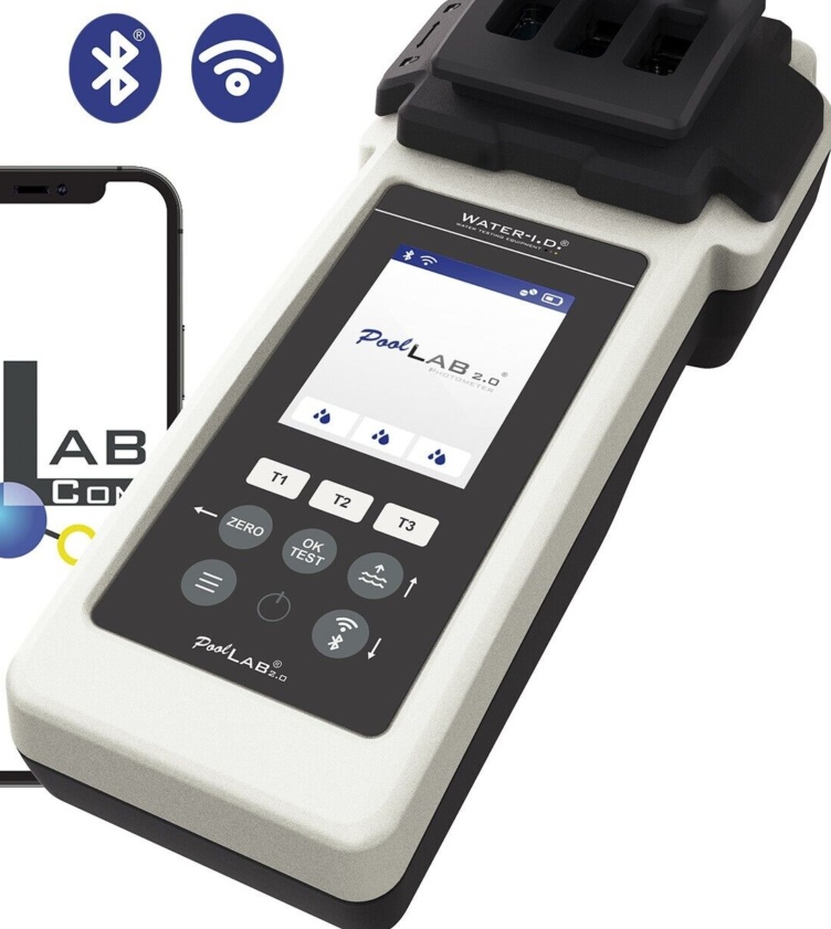 Pool Lab 2.0 Photometer Digital Water Tester Hot Tub Swimming Pools Tubs Testing