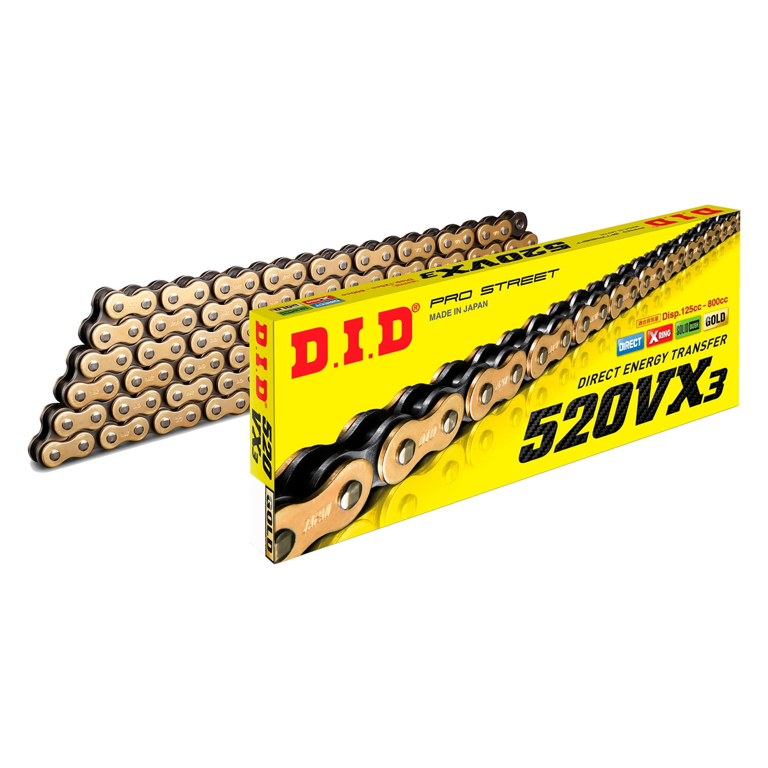 DID 520 VX3 G&B Chain 110 Link Pitch For Motorcycle Parts Accessories