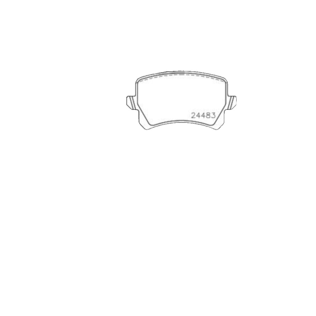 Rear BREMBO P 85 142 Brake Pad Set, disc brake for AUDI