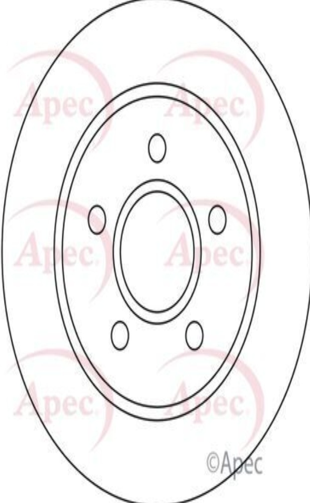 Brake Disc Rear Solid Braking Fits Ford C-Max Focus C-Max Focus APEC DSK2231
