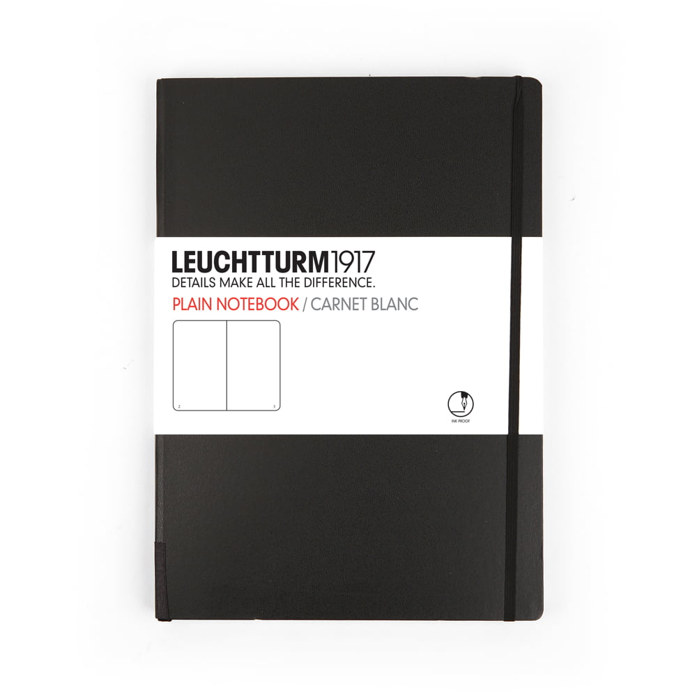 Black Medium Plain Notebook