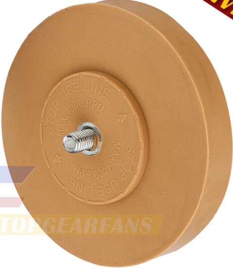 2 PCS 88mm Car Decal Remover Rubber Eraser Wheel Tool Drill Adhesive Sticker