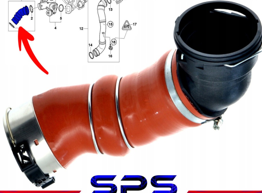 Intercooler Turbo Hose Pipe For Bmw E60 E61 E63 E64 535D 635D 11617796293