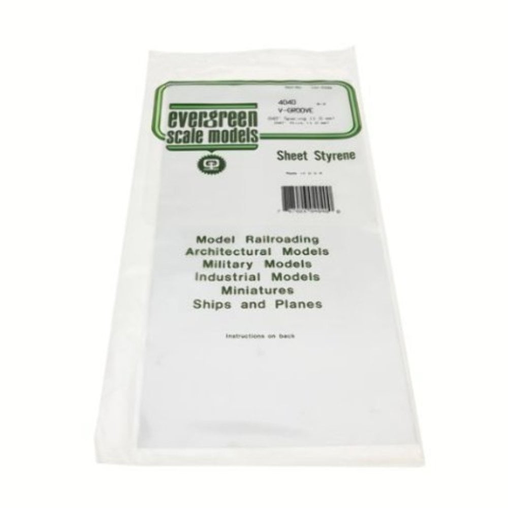 Evergreen Models Polystyrene Plate Structure 1.0x150x300 mm Grid 1.0 4040
