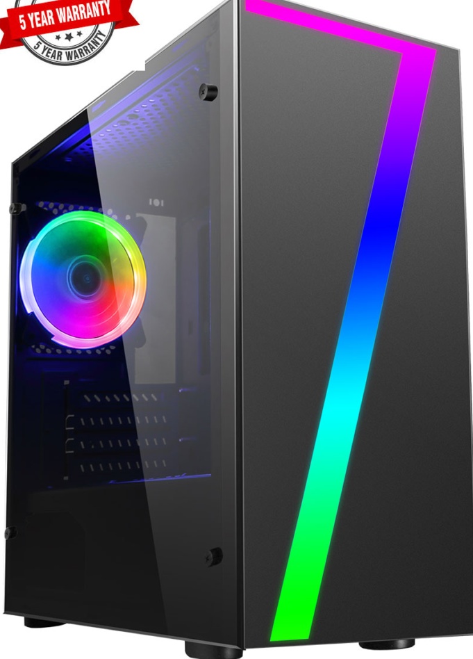 WATERCOOLED AMD Ryzen 8GB 120GB SSD PC Gaming Desktop Computer Windows 11 S7