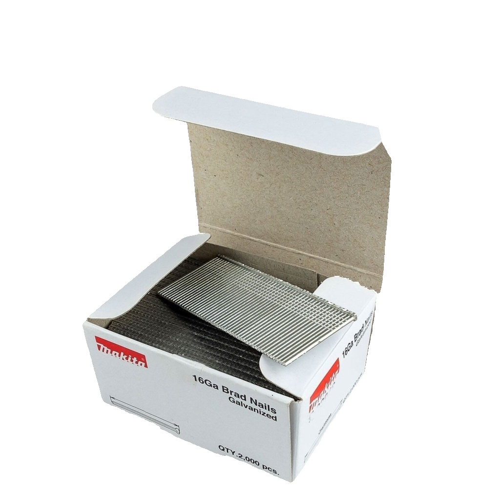 Makita F-33964 1mm X 38mm Smooth Shank Galvanised 16 Gauge Brads Box Of 2000
