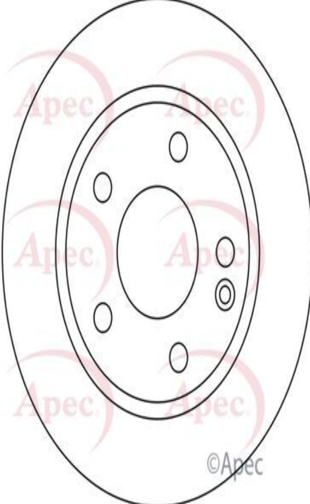 Braking System Brake Disc APEC DSK813 Front Vented Fits Mercedes-Benz A-Class