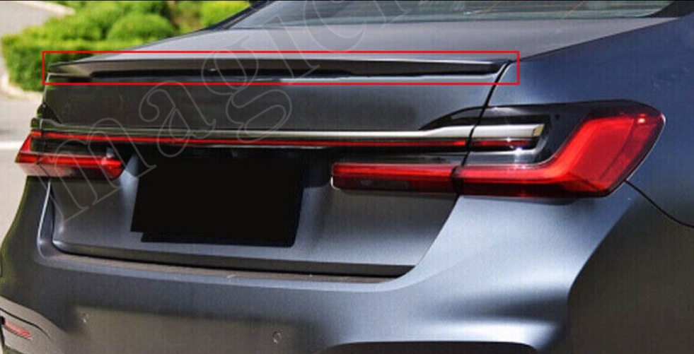 For BMW 7 Series G11 G12 740i 750i 16-23 Carbon Look Rear Trunk Spoiler Wing Lip