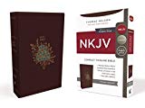 NKJV, Thinline Bible, Compact, Leathersoft, Burgundy, Red Let... - 9780718075552