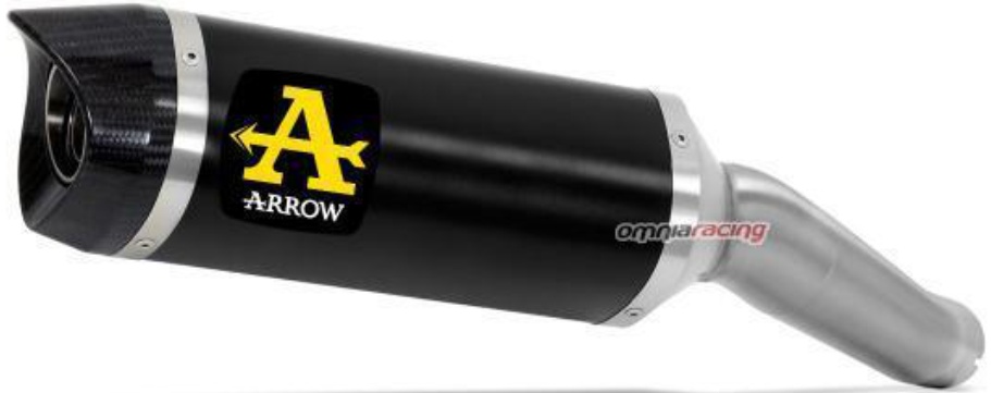 Exhaust Arrow Street Thiner AKN Alu Black Yamaha Mt-03 2016 > 2019