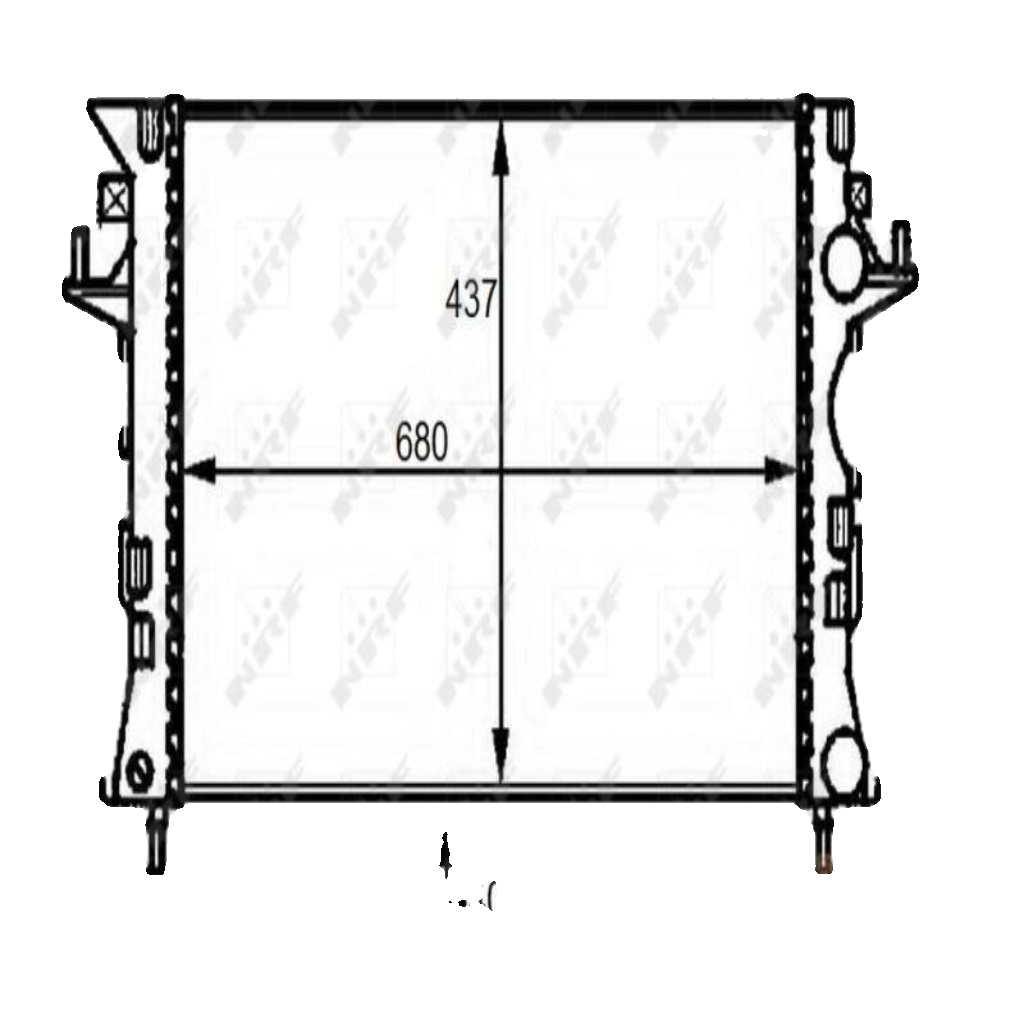NRF 58490 Radiator, engine cooling for RENAULT