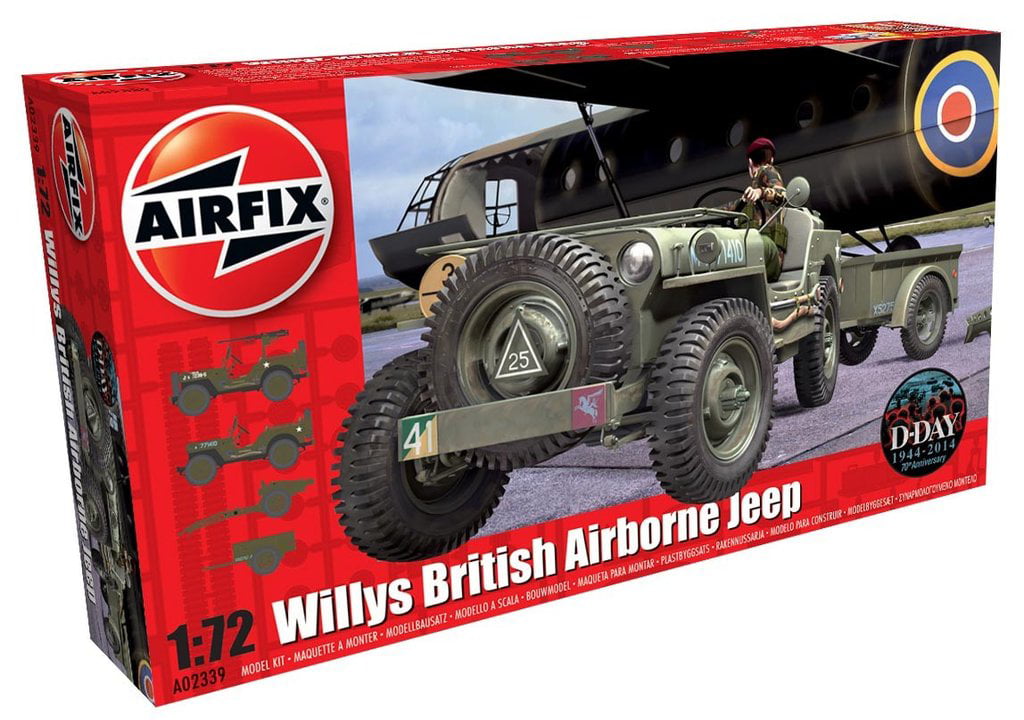 WILLYS MB JEEP Truck 1/2 ton 4x4 1:72 scale model kit AIRFIX A02399