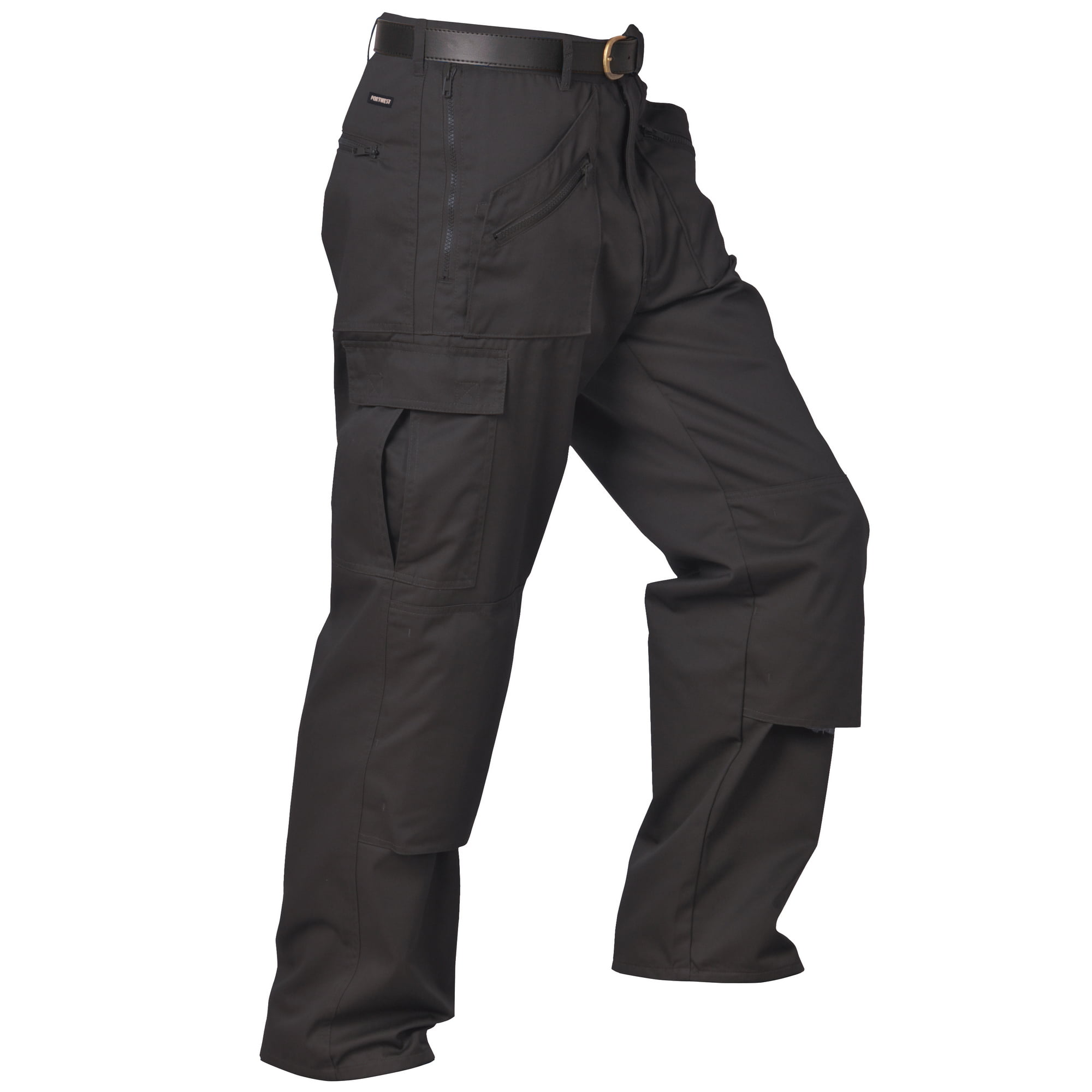 Portwest (44 X Regular, ) Mens Action Workwear Trousers (S887) / Pants Black